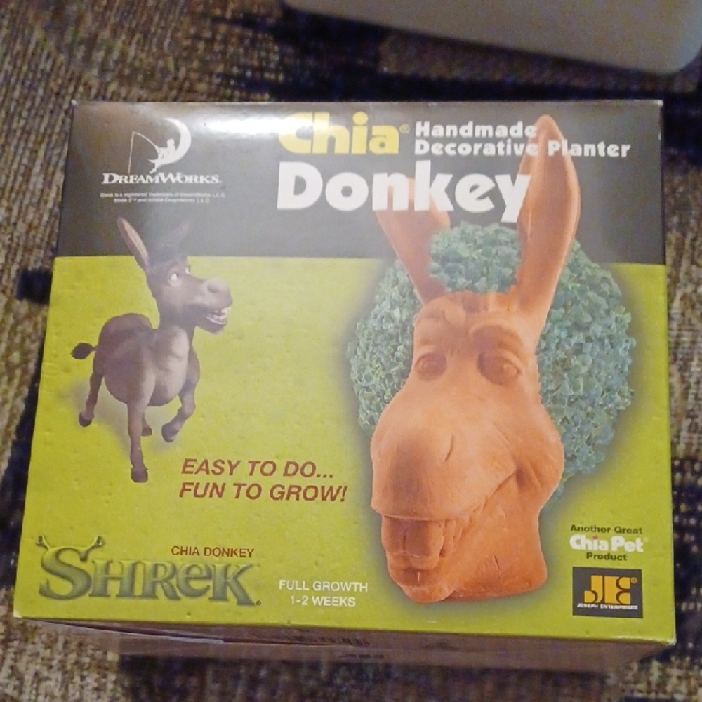 4/$60 Dreamworks Shrek Chia Donkey Planter - Some Seeds Included